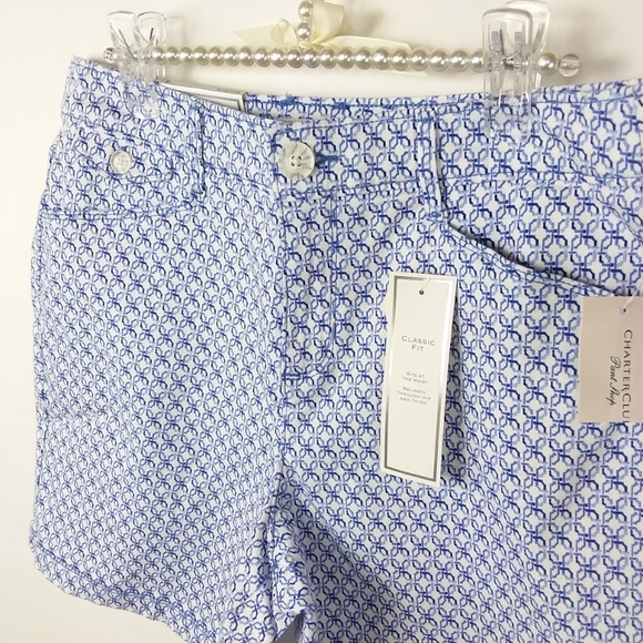 Charter Club Shorts Geometric Print New -30/21 - Picture 2 of 4